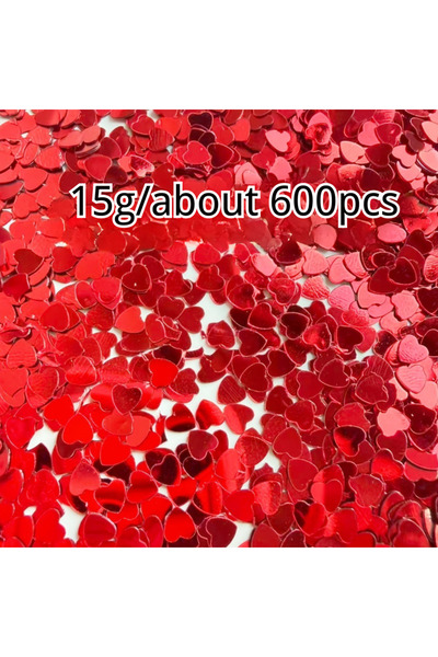 choice2 ٦٠٠ قطعة، ٦٠٠/١٠٠٠/٢٠٠٠ قطعة من زهور ورقية على شكل قلب باللون الأحمر ...