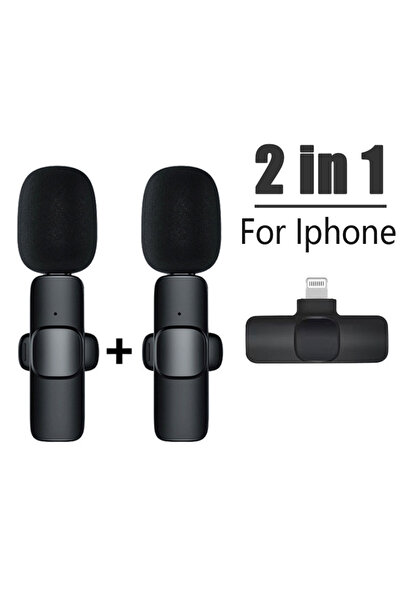 Choice1 2 in 1 For IOS Lavalier Wireless Bluetooth Microphone Portable Audio ...