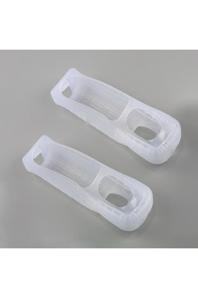 Choice4 A-White-2pcs 1/2 Silicone Soft Protective Cover For Wii Wii U Right-h...