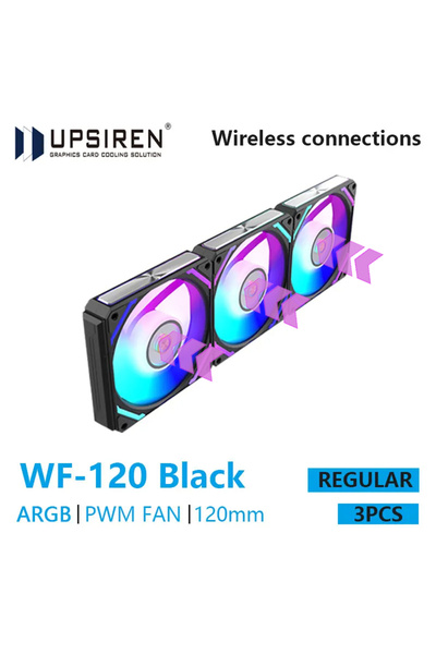Choice3 A-RGB Other REGULAR Black UPSIREN WF-120 ARGB PWM 3PCS Chassis fanARG...