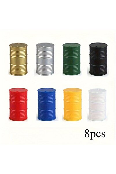 Choice مجموعة بناء مشهد دلو طلاء صغير ملون مكون من 8 قطع، وتماثيل براميل زيت ...