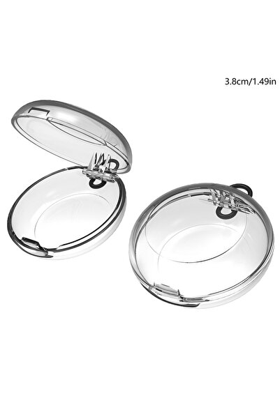 Choice1 علبة تخزين سدادات أذن بلاستيكية صغيرة شفافة محمولة من KOQZM، دائرية ا...