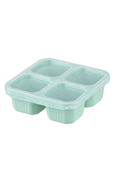 Choice1 4 Grid green 4 Grid Snack Box for Kids and Adults for Home Snack Stor...