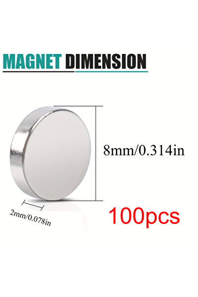 Choice4 مغناطيسات دائرية صغيرة 8×2 مم - 100 قطعة، 8×2/8×3 مم - 20/50/100 قطعة...