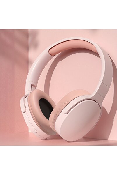 choice2 سماعة أذن لاسلكية بلوتوث وردية اللون، سماعة رأس ستيريو عالية الدقة، ب...