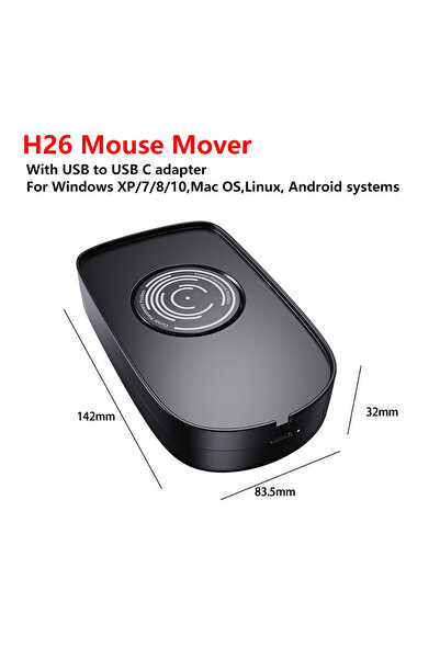 Choice APWIKOGER Black H26 H26 Mouse Jiggler Undetectable Auto Mouse Movement...