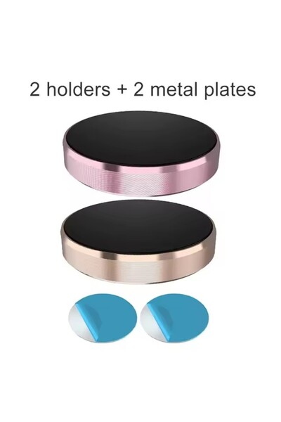 Choice8 حامل هاتف للسيارة فائق المغناطيس باللونين الذهبي الوردي والذهبي، يُثب...