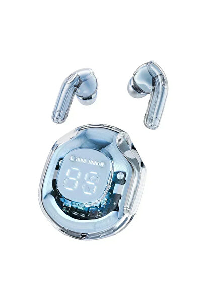 Choice1 سماعة رأس بلوتوث لاسلكية T8 باللون الأزرق الجليدي، سماعات بلوتوث لاسل...