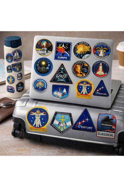 Limitless Design مجموعة ملصقات ذات طابع الفضاء والاستكشاف مقاس 22x30 سم - مجم...