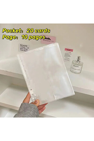 Choice12 مجلد بطاقات بريدية لنجوم الكيبوب، شبكتان، ١٠ قطع، مقاس A5، صفحات داخ...