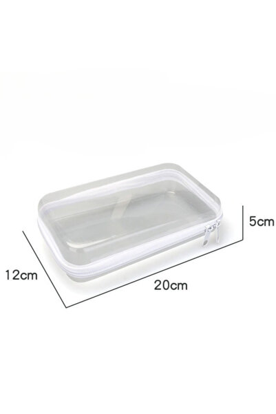 Choice1 حقيبة صلبة شفافة قابلة للتكديس بسحاب، مقاس 20×12×5 سم، من بليس بينز، ...