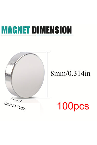 Choice1 مغناطيسات دائرية صغيرة 8×3 مم - 100 قطعة، 8×2/8×3 مم - 20/50/100 قطعة...
