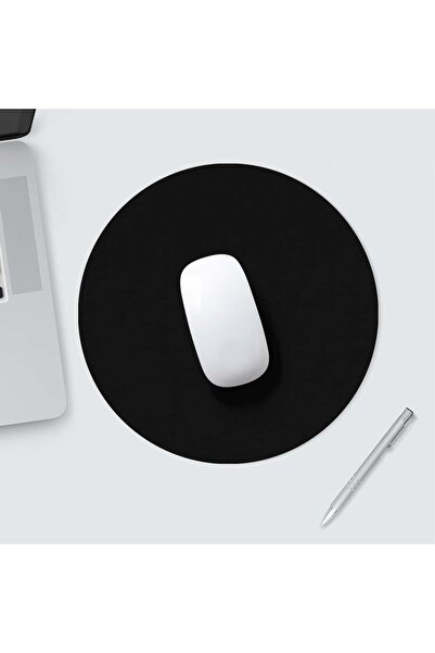 Choice4 black Leather Round Mouse Pad, Simple and Fresh, Waterproof and Stain...