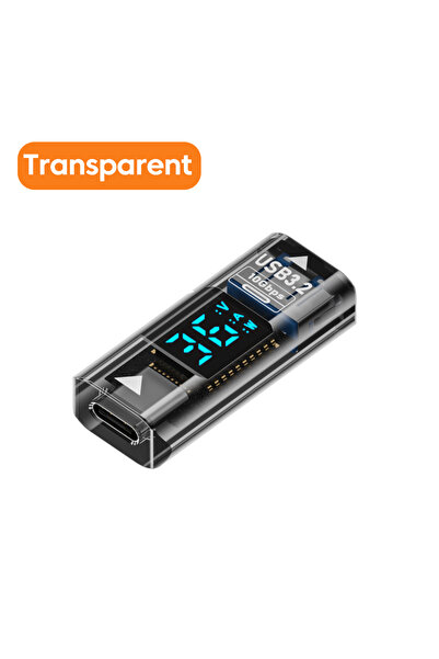 Choice1 Transparent 36W Fast Charging Type C Female to USB Female Digital Ada...