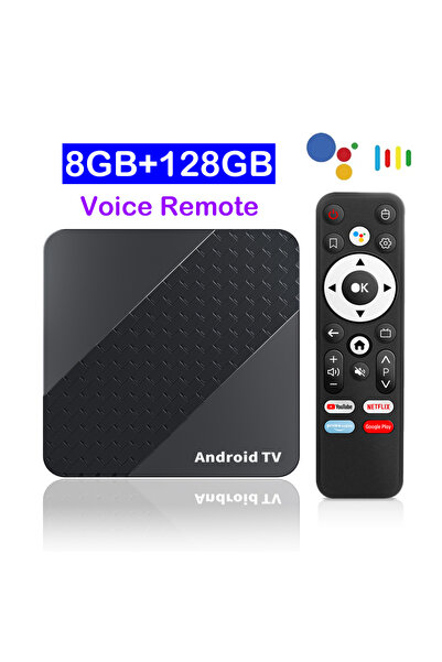 Choice28 صندوق تلفزيون ذكي مزود بقابس أوروبي، سعة تخزين 8 جيجابايت، 128 جيجاب...