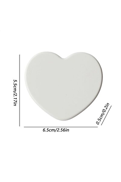 Choice3 مرآة مكياج بيضاء لطيفة على شكل قلب، مرآة سفر محمولة مقاومة للماء مزود...
