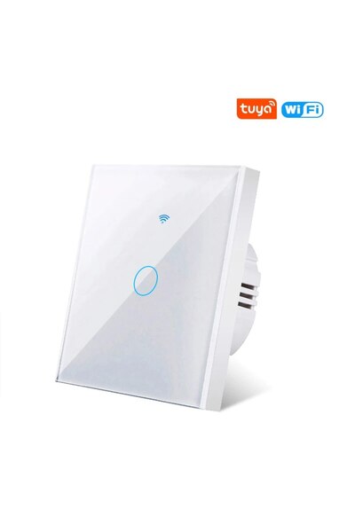 Choice7 مفتاح ذكي Tuya أبيض اللون، أحادي المخرج، سلك محايد أوروبي/لا يتطلب سل...