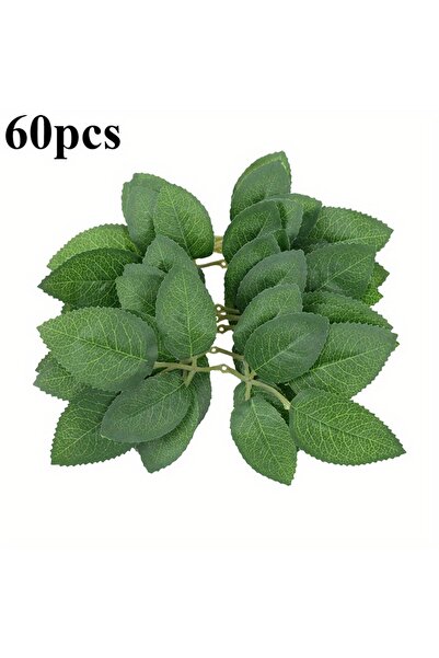Choice 60pcs 60Pcs Simulation Green Leaf Rose Leaves Christmas Decorati for D...