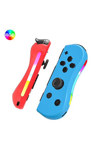 choice2 وحدة تحكم لاسلكية GAMINJA NS008 باللونين الأحمر والأزرق لجهاز نينتندو...