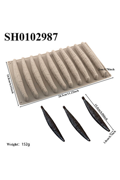 Choice1 قالب شوكولاتة سيليكون بتصميم قرون الفانيليا SH0102987، مكون من 10 خلا...