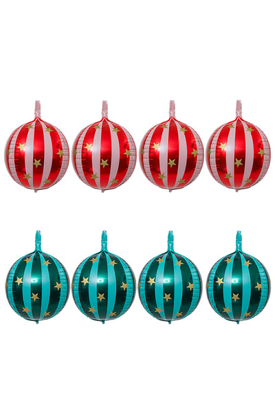 Choice مجموعة أخرى من 8 قطع: 8 كرات على شكل نجمة مخطط رباعية الأبعاد مقاس 22 ...