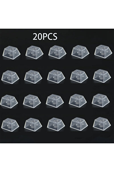 Choice1 20PCS 10/20pcs Blank Keycaps ABS Frosted Transparent Translucent 1U R...