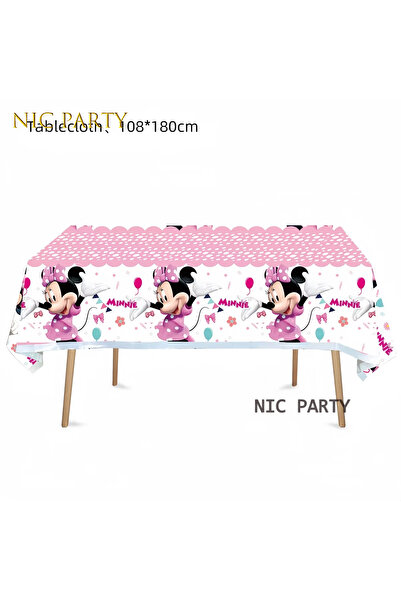 Choice37 3pcs Type-3 Minnie Mouse Tablecloth Birthday Party Decor Mickey Minn...