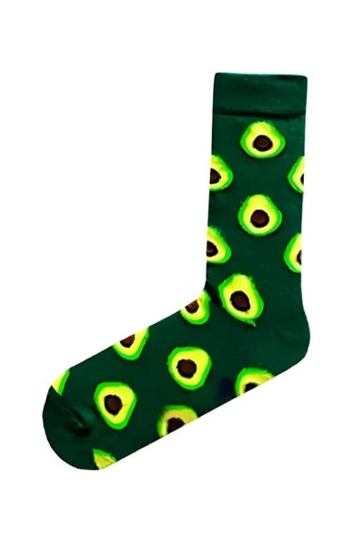 Zumiya Unisex Green Avocado Patterned Cotton Colorful Socks - Special Design ...