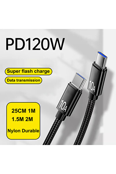 Choice1 كابل USB من النوع C إلى النوع C بطول 1 متر وقوة 120 واط، يدعم الشحن ف...