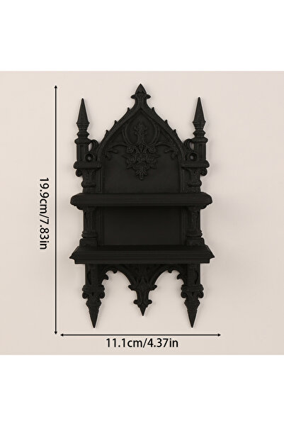 Choice black Cross-Border Gothic Dark-Style Double-Layer Wall Shelf For Retro...