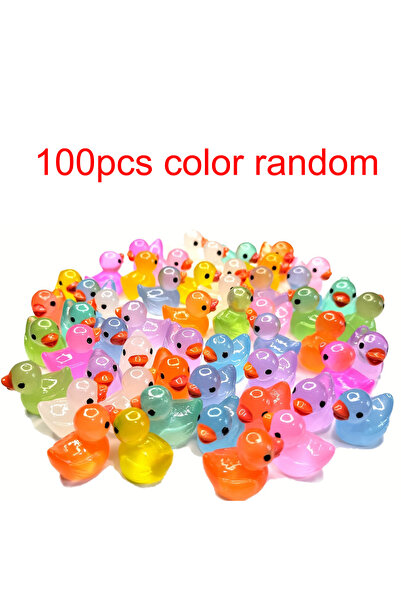 choice2 100pcs 30/60/100PCS Luminous Mini Duck Micro Landscape Access Miniatu...