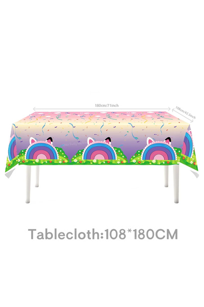 Choice17 قطعة واحدة من مفرش طاولة - مفرش طاولة لحفلات بيت الدمى غابي، مستلزما...