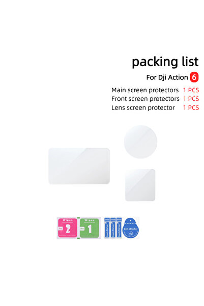 choice2 Set 1 DJI Osmo Action 6 Front and Rear Tempered Glass Screen Protecto...