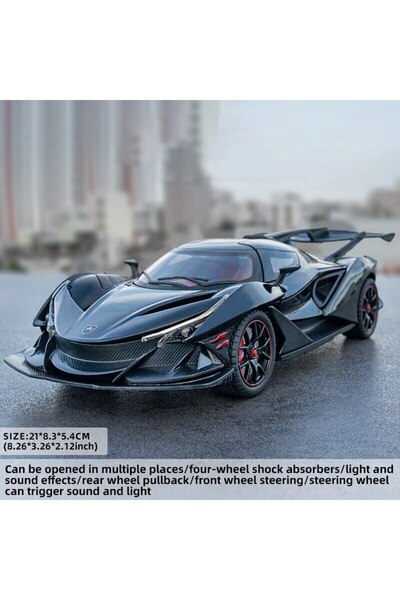Choice4 PolloIE Black 1:24 Scale Pagani Alloy Car Model, /Boyfriend/birthday ...