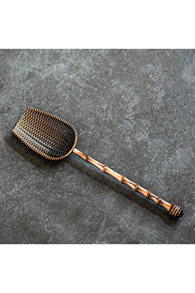 Choice8 ملعقة شاي من سبيكة معدنية حمراء نحاسية اللون، مزينة بنقش سحابي عتيق، ...