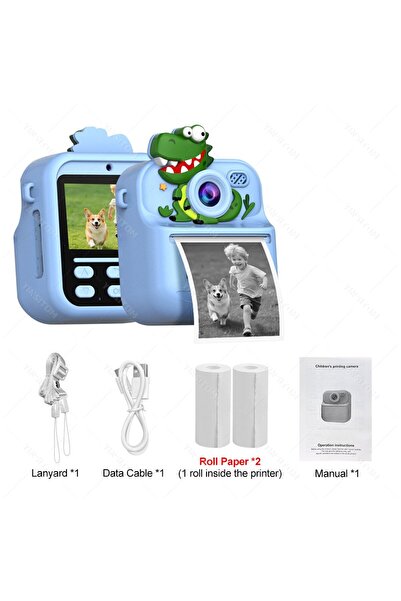 Choice1 طابعة حراري صغيرة زرقاء اللون مقاس 57 مم، مناسبة للأطفال، لطباعة صور ...