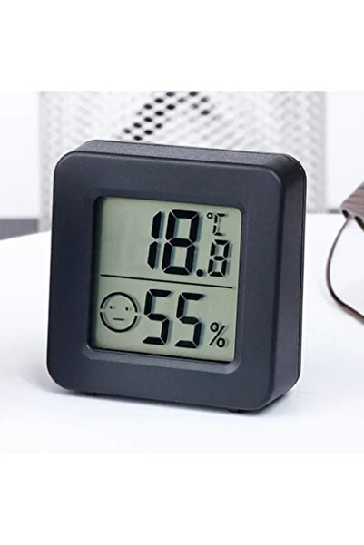 Choice قطعة واحدة - أسود، 1/3/4/6 قطع، مقياس حرارة ورطوبة رقمي صغير بشاشة LCD...