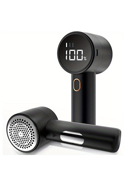 Choice1 ماكينة حلاقة قماشية سوداء قابلة لإعادة الشحن عبر منفذ USB، مزودة بشاش...