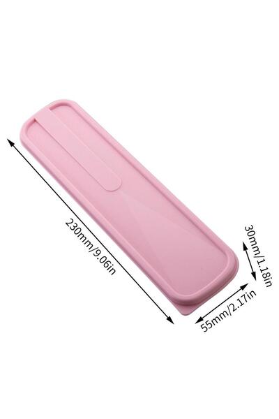 Choice4 Pink Tableware Box Environmental Cutlery Box Portable FlipCover Type ...