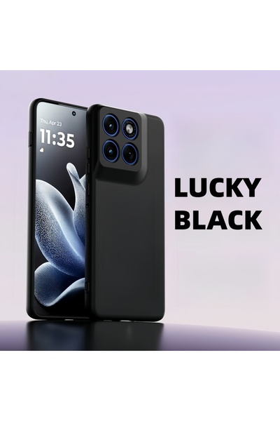 Choice10 غلاف هاتف موتورولا إيدج 60 فيوجن، أسود أنيق بلون موحد.