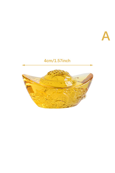 Choice تمثال حرفي صيني الطراز مصنوع من سبيكة السترين والزجاج الكريستالي الذهب...