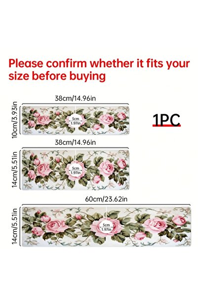 choice2 Strip 10X38CM GZN1 Beautiful Rose Sink Splash-Proof Faucet Mat Kitche...