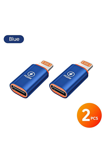 Choice5 قطعتان - أزرق، محول OTG من النوع C إلى Lightning لأجهزة iPhone 11 و12...