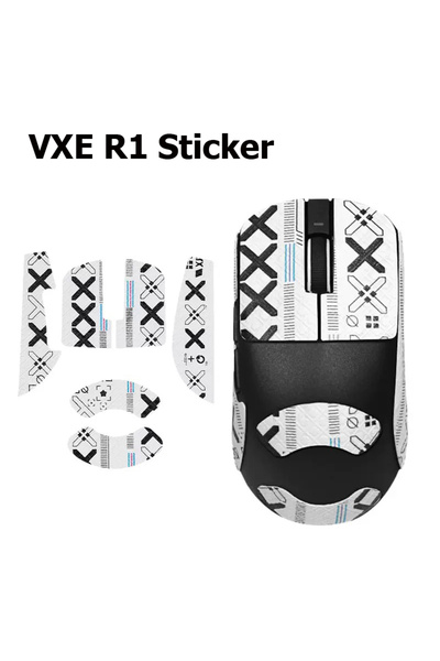 Choice4 ملصق ماوس VXE R1 أبيض، شريط لاصق مانع للانزلاق، ملصق يدوي الصنع، مضاد...