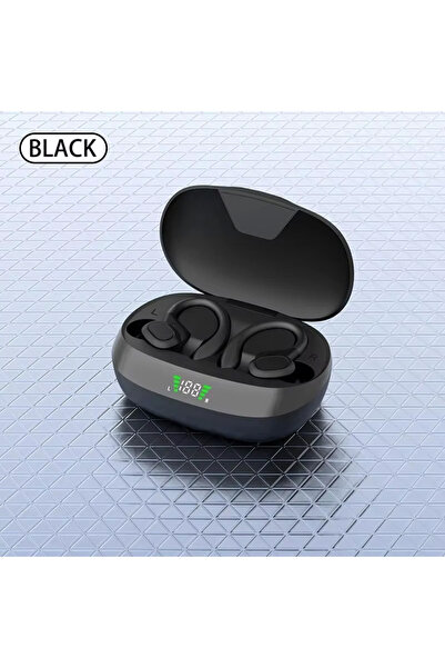 Choice سماعات أذن رياضية لاسلكية سوداء بتقنية بلوتوث 5.3 مع ميكروفون عازل للض...