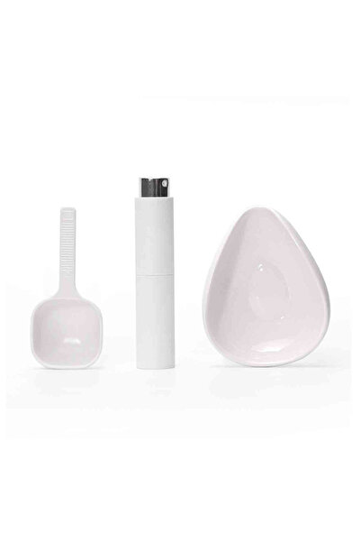 Choice4 طقم أبيض مكون من 3 قطع من أكواب جرعات حبوب البن من Leeseph وزجاجات ال...