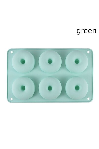 choice2 قالب سيليكون أخضر على شكل دونات ماكارون دائري ملون، طقم خبز الكوكيز
