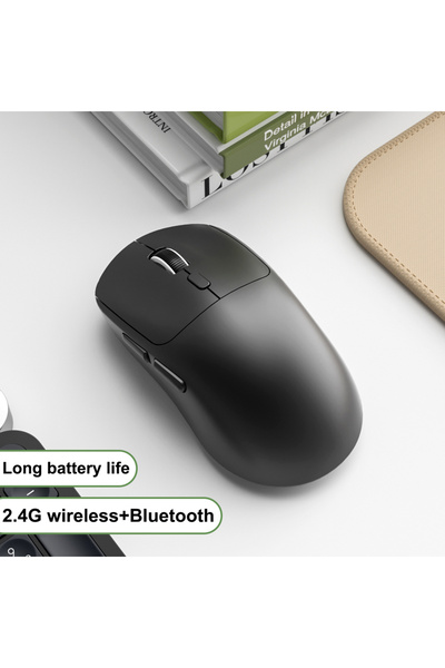 Choice ماوس ألعاب لاسلكي فائق الخفة M348 أسود اللون، بتقنية بلوتوث 2.4 جيجا ه...