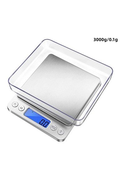 Choice ميزان مطبخ رقمي يعمل بالبطارية، سعة 3000 غرام، دقة 0.1 غرام، ميزان قيا...