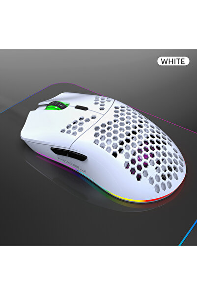 Choice ماوس T66W لاسلكي الشحن بتردد 2.4 جيجا هرتز، مزود بإضاءة RGB، خفيف الوز...